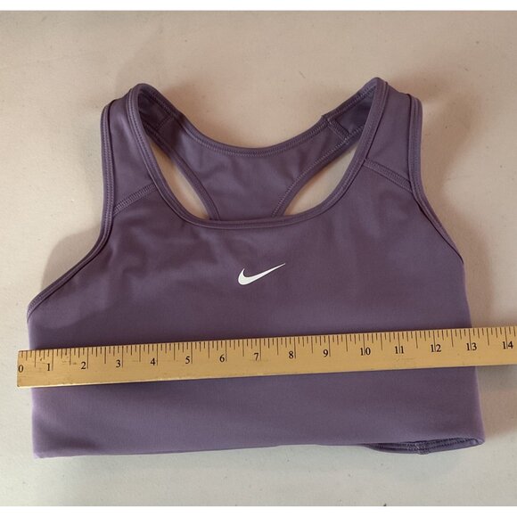 NWT Nike Swoosh Women Training Sports Bra Medium Lavender Purple Polyester Blend - Picture 7 of 9